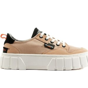 Womens Palladium Nude Dust Platform Sneakers